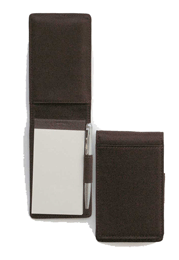 mocha brown leather flip note taker